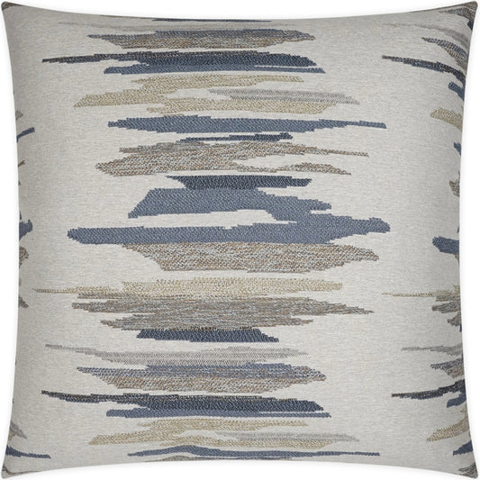 Chadsford Pillow by DV Kap Home in blue. Made from 53% polyester, 33% pcr, 14% acrylic in a modern style.