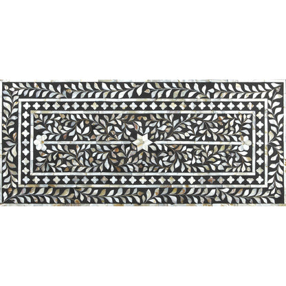 Bone Inlay Chest by Butler Specialty Company in black and black bone inlay. Made from mango wood solids, mdf, resin, bone in a modern style.