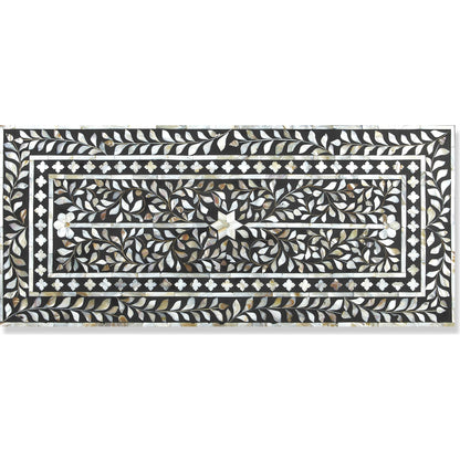 Bone Inlay Chest by Butler Specialty Company in black and black bone inlay. Made from mango wood solids, mdf, resin, bone in a modern style.