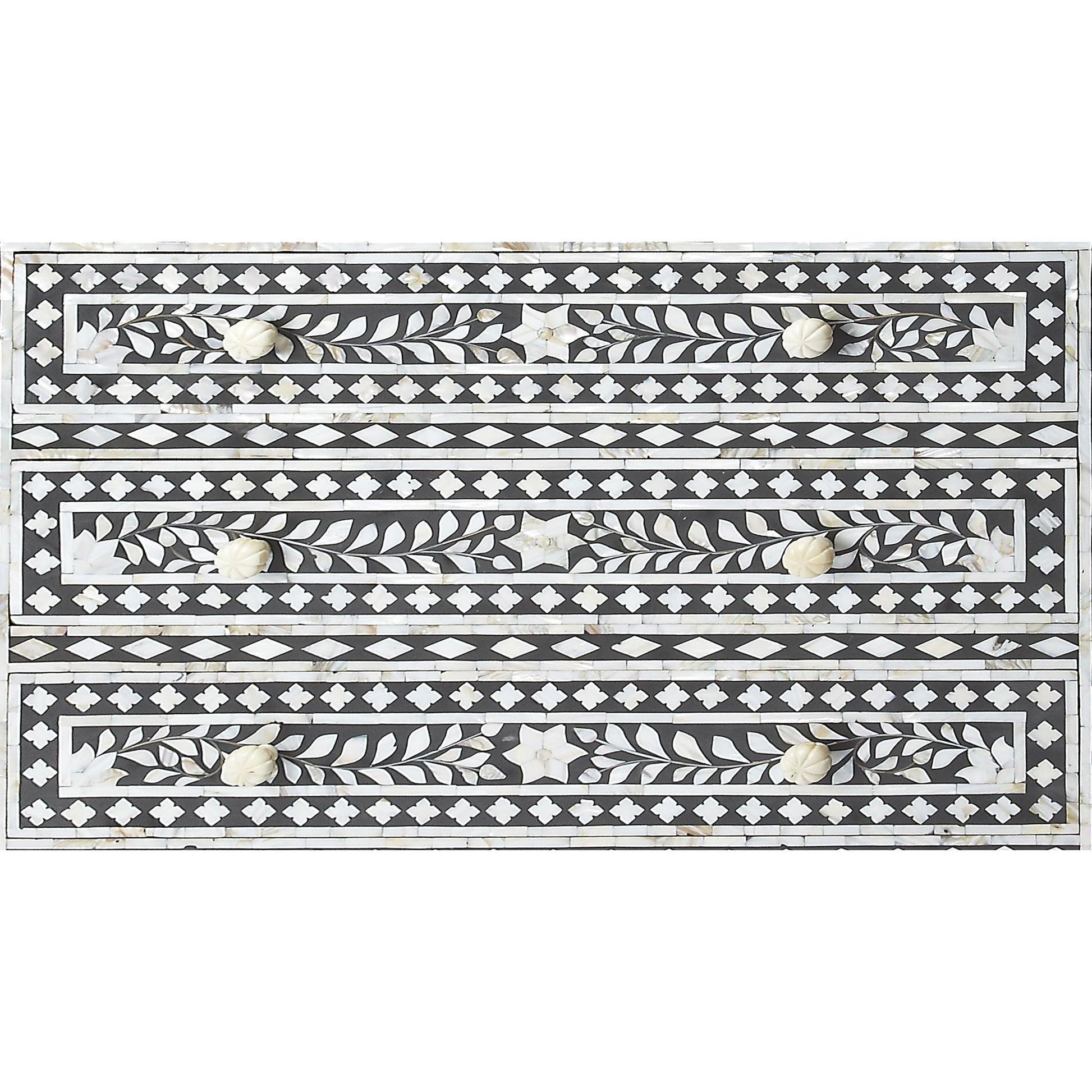 Bone Inlay Chest by Butler Specialty Company in black and black bone inlay. Made from mango wood solids, mdf, resin, bone in a modern style.