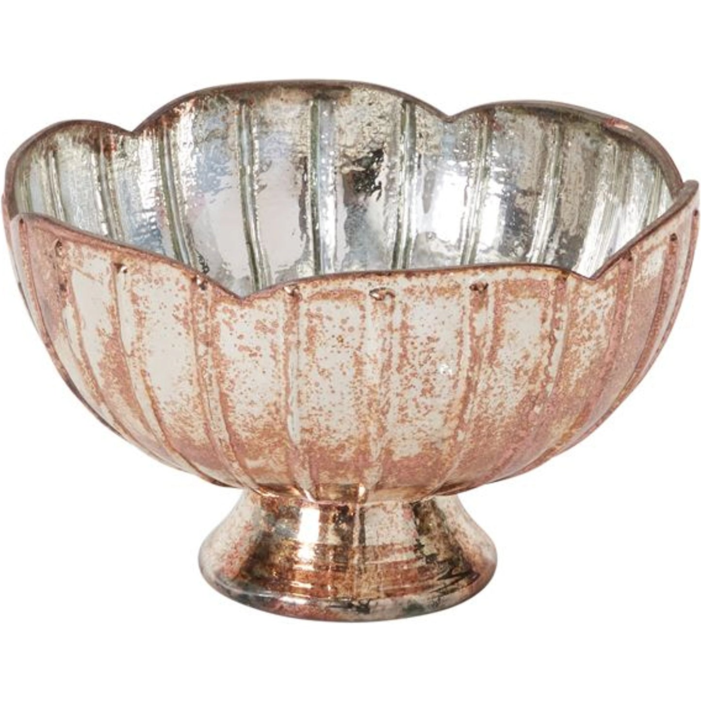 001 SI-2083790 | Primary Silo | Enid Compote by Accent Decor in silver. Made from glass in a modern style.