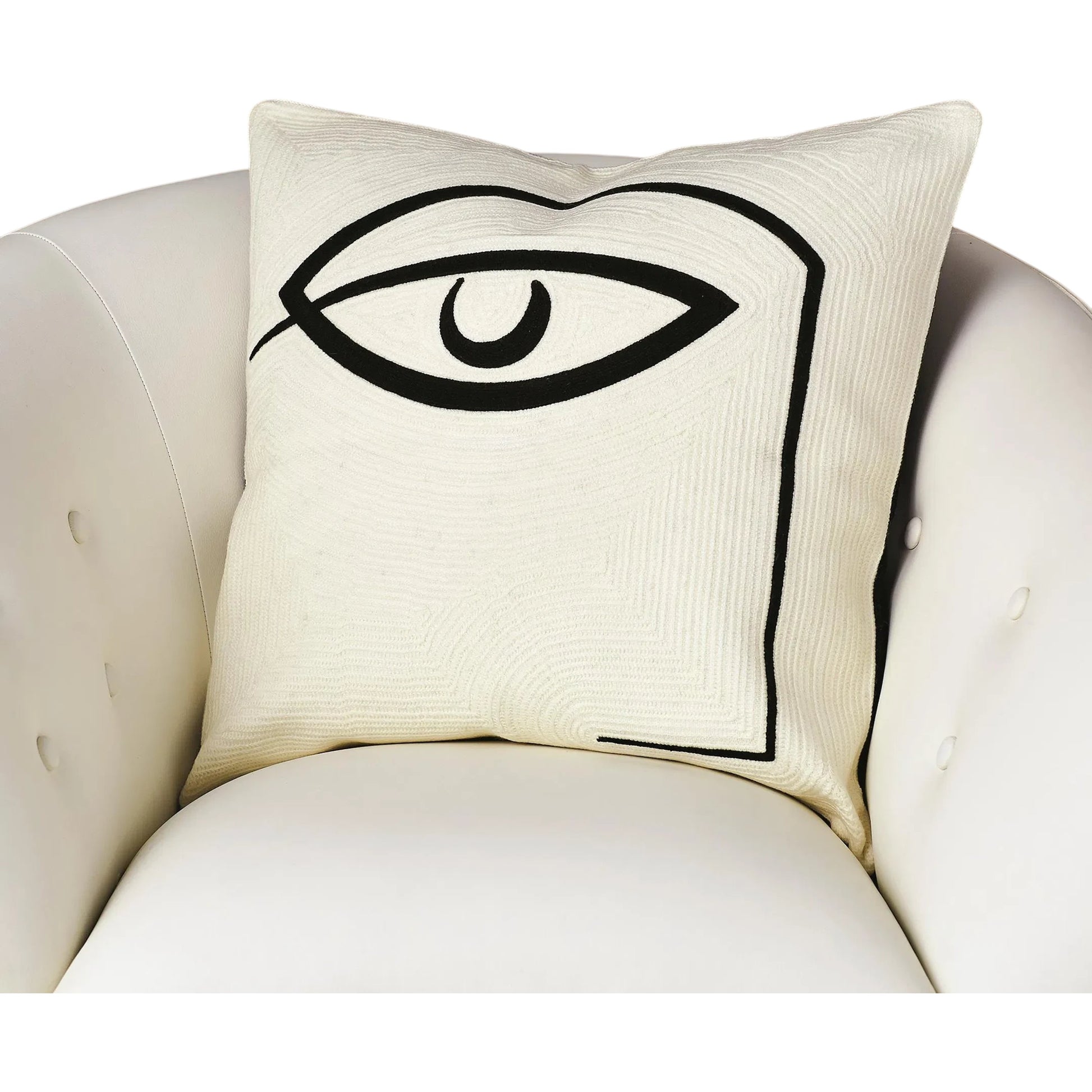 Horus Pillow by Global Views in natural. Made from shell 100% cotton, lining 100% cotton in a modern style.