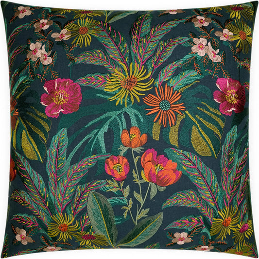 001 None | Unknown | Abelia Pillow by DV Kap Home in navy, multi. Made from 52% polyester, 48% cotton in a modern style.