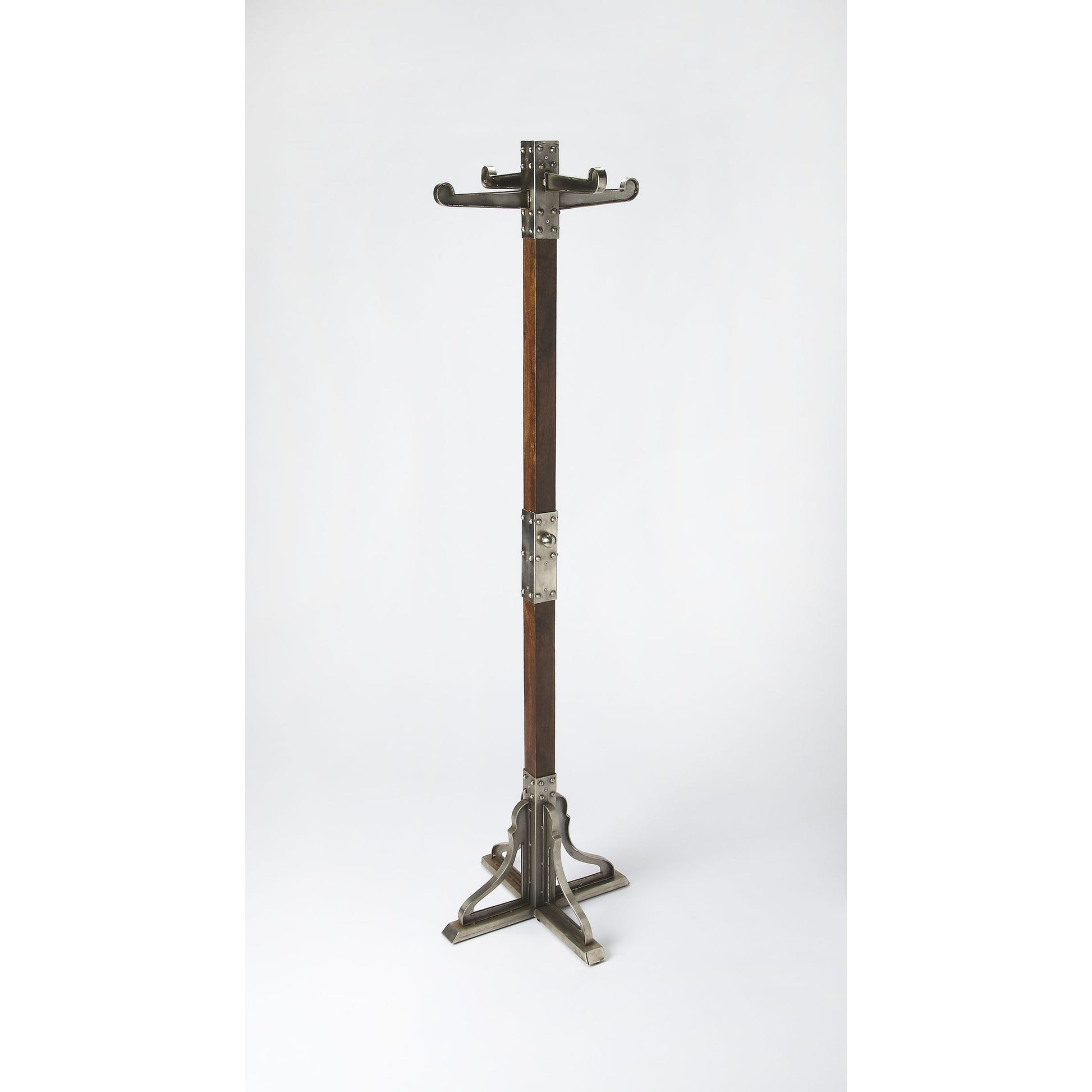 Industrial Chic Coat Rack by Butler Specialty Company in multi-color and industrial chic. Made from iron, mango wood solids in a modern style.