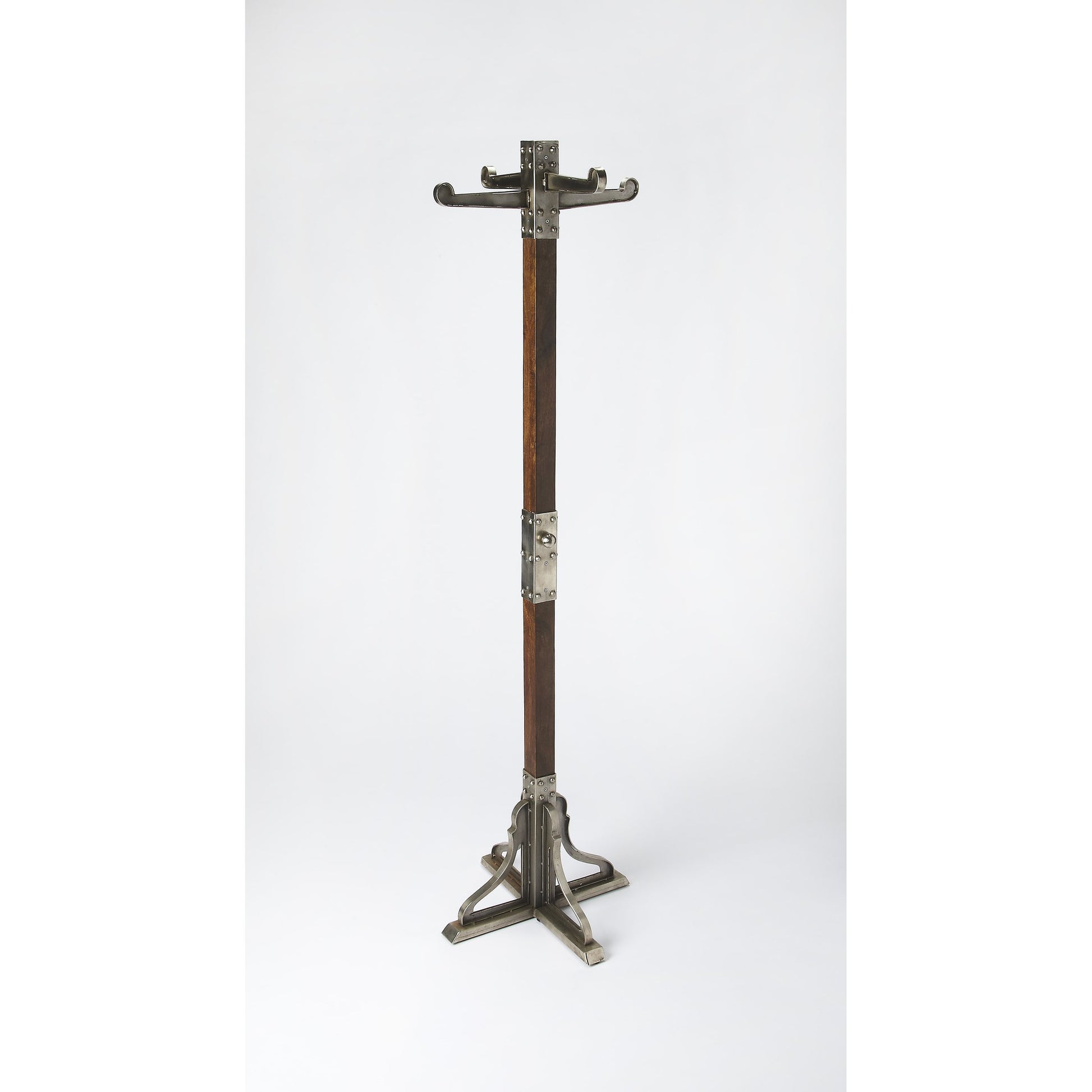 Industrial Chic Coat Rack by Butler Specialty Company in multi-color and industrial chic. Made from iron, mango wood solids in a modern style.