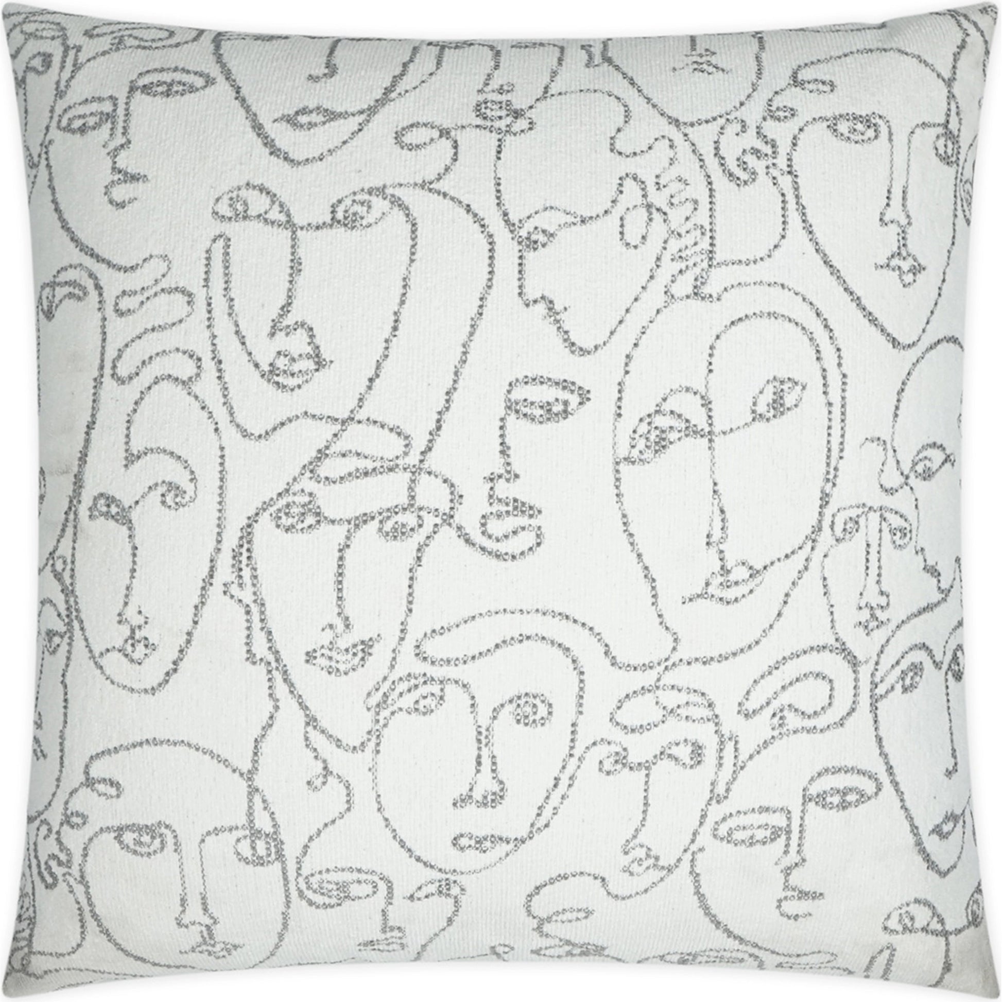 Picasso Throw Pillow by DV Kap Home in grey, white. Made from unique in a modern style.