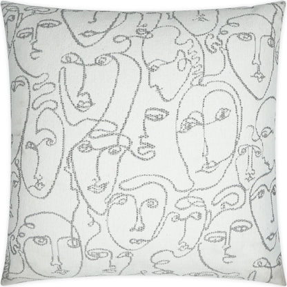 Picasso Throw Pillow by DV Kap Home in grey, white. Made from unique in a modern style.
