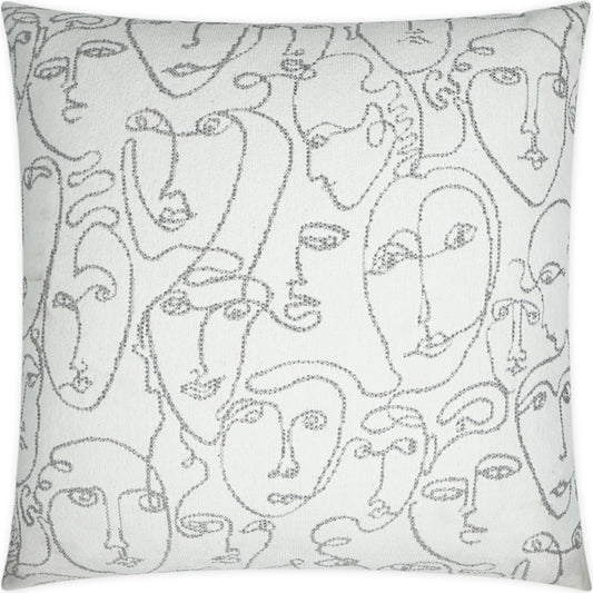 Picasso Throw Pillow by DV Kap Home in grey, white. Made from unique in a modern style.