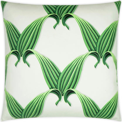 Palmbre Throw Pillow by DV Kap Home in green. Made from 100% cotton in a modern style.