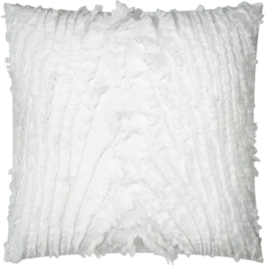 Stratus Throw Pillow by DV Kap Home in white. Made from 100% polyester in a modern style.
