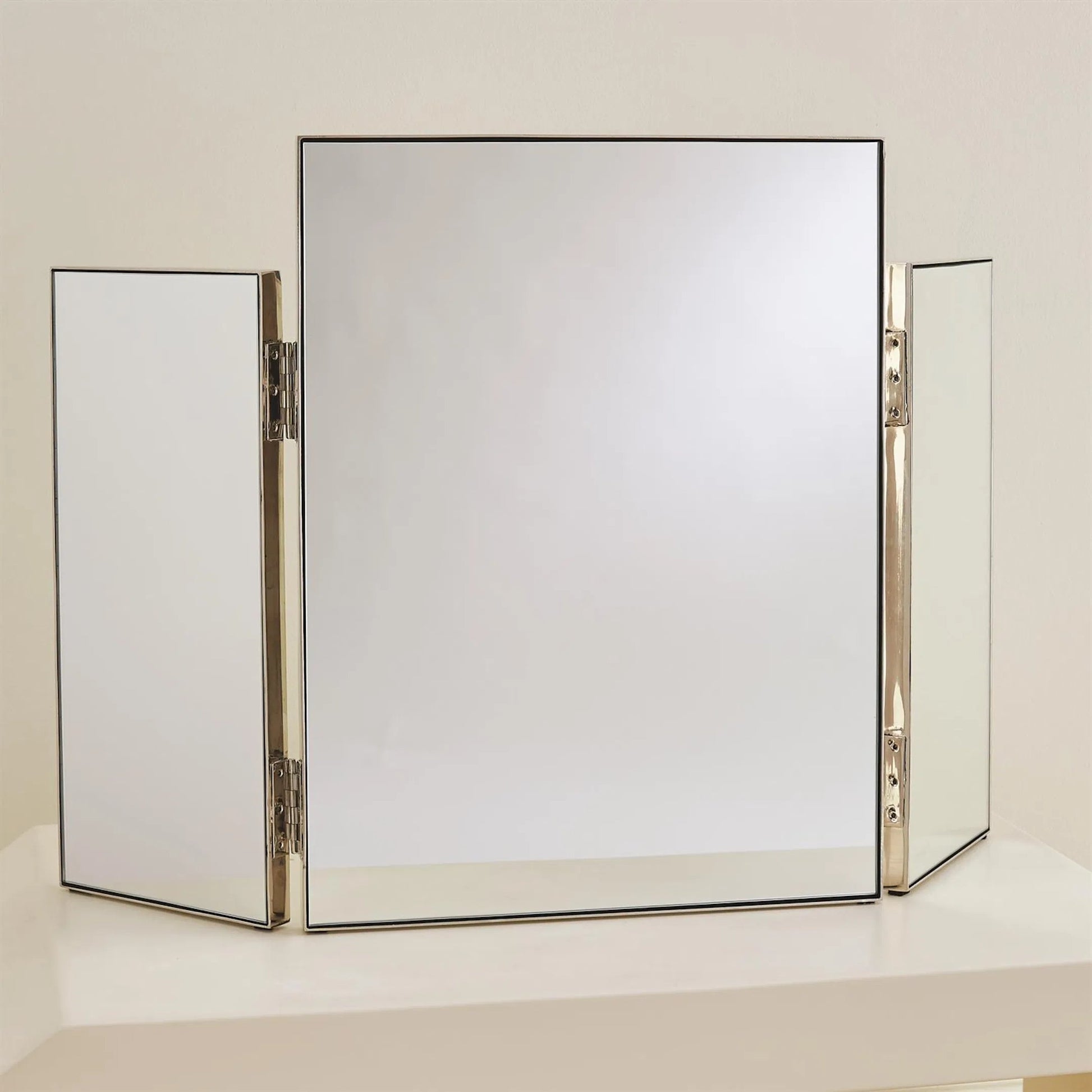 Tri Fold Vanity Mirror by Global Views. Made from unique in a transitional style.