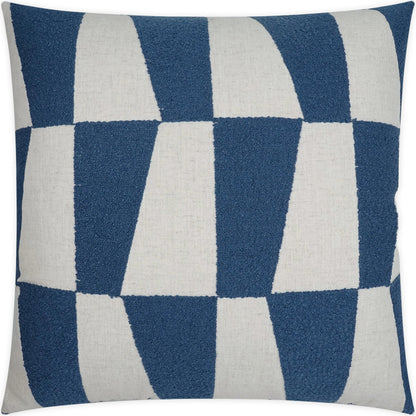 Bayview Pillow by DV Kap Home in cobalt. Made from 90% polyester, 10% linen in a modern style.