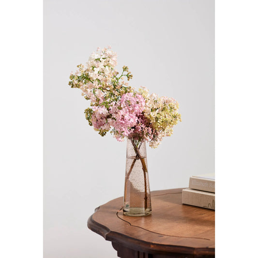 Crespi Budvase 2 (Set of 2) by Accent Decor in pink. Made from glass in a unique style.