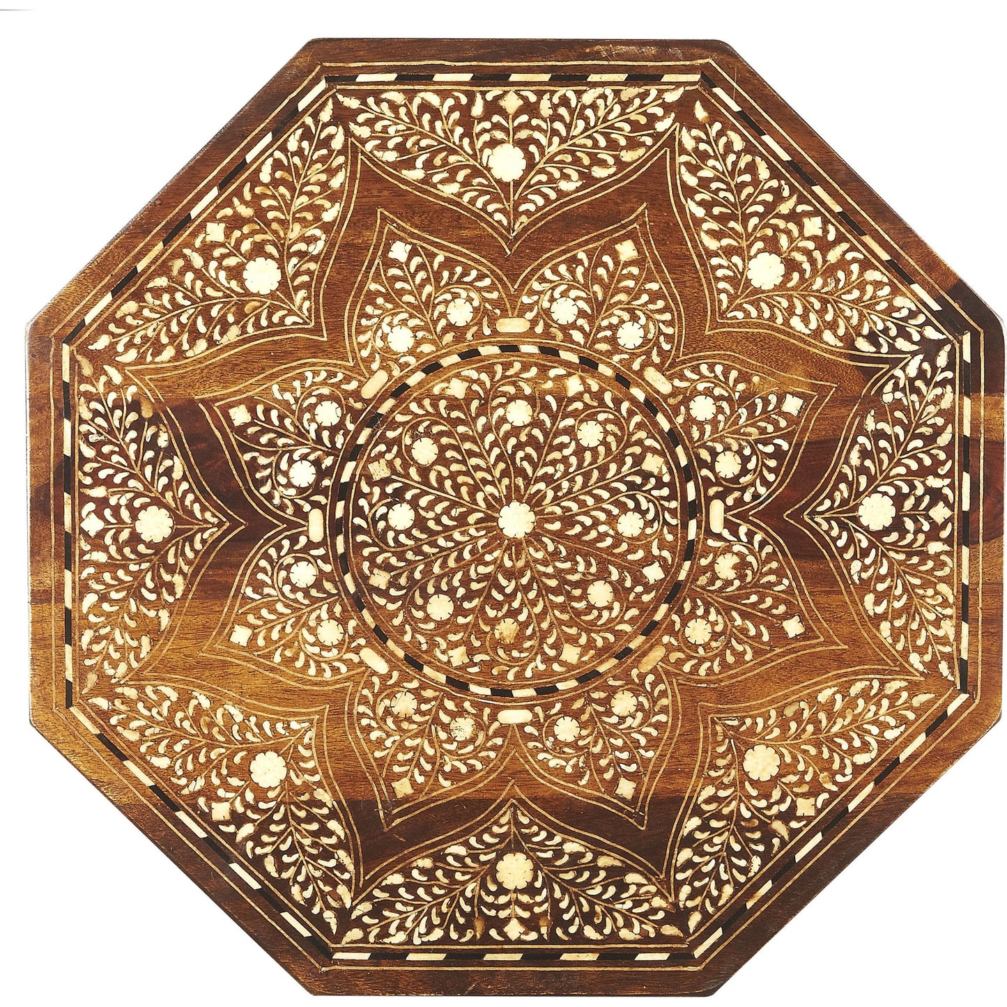 004 O-BUTLER-3596338 | Additional Silo | Wood & Bone Inlay Accent Table by Butler Specialty Company in medium brown and wood & bone inlay. Made from wood, bone inlay in a modern style.