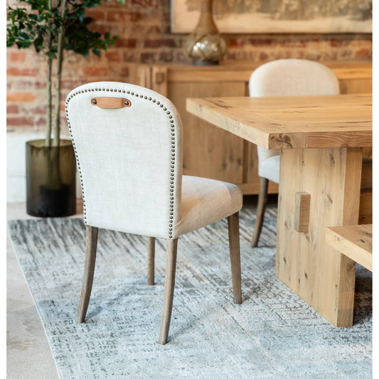 Olivia Dining Chair by World Interiors in beige and natural. Made from cotton, linen, polyester in a unique style.