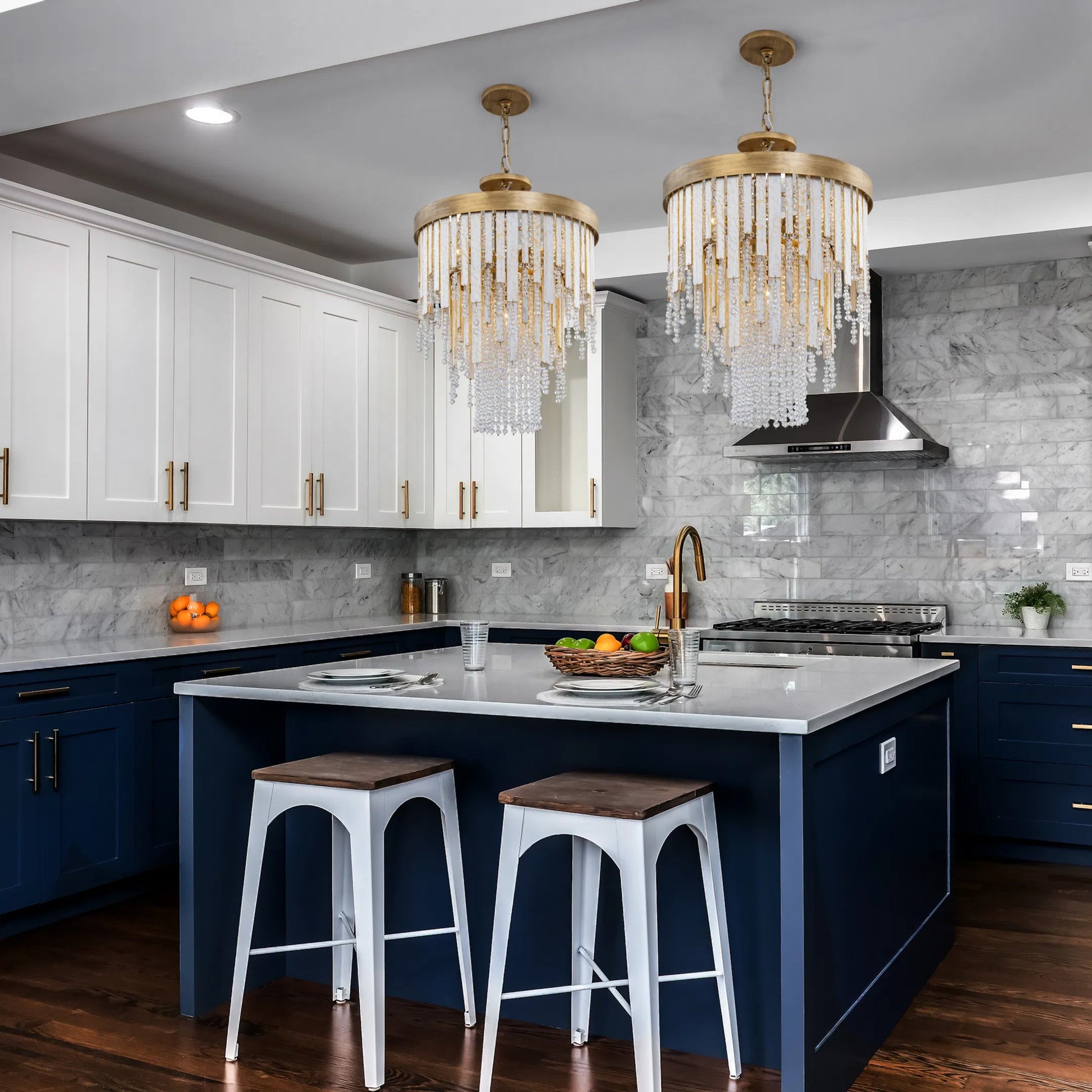 Lafayette Chandelier by Varaluz in havana gold. Made from unique in a traditional style.