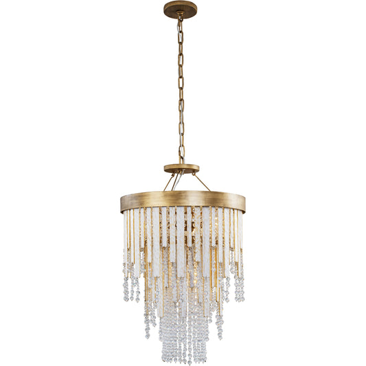Lafayette Chandelier by Varaluz in havana gold. Made from unique in a traditional style.