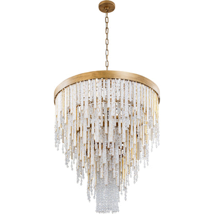 Lafayette Chandelier by Varaluz in havana gold. Made from unique in a traditional style.