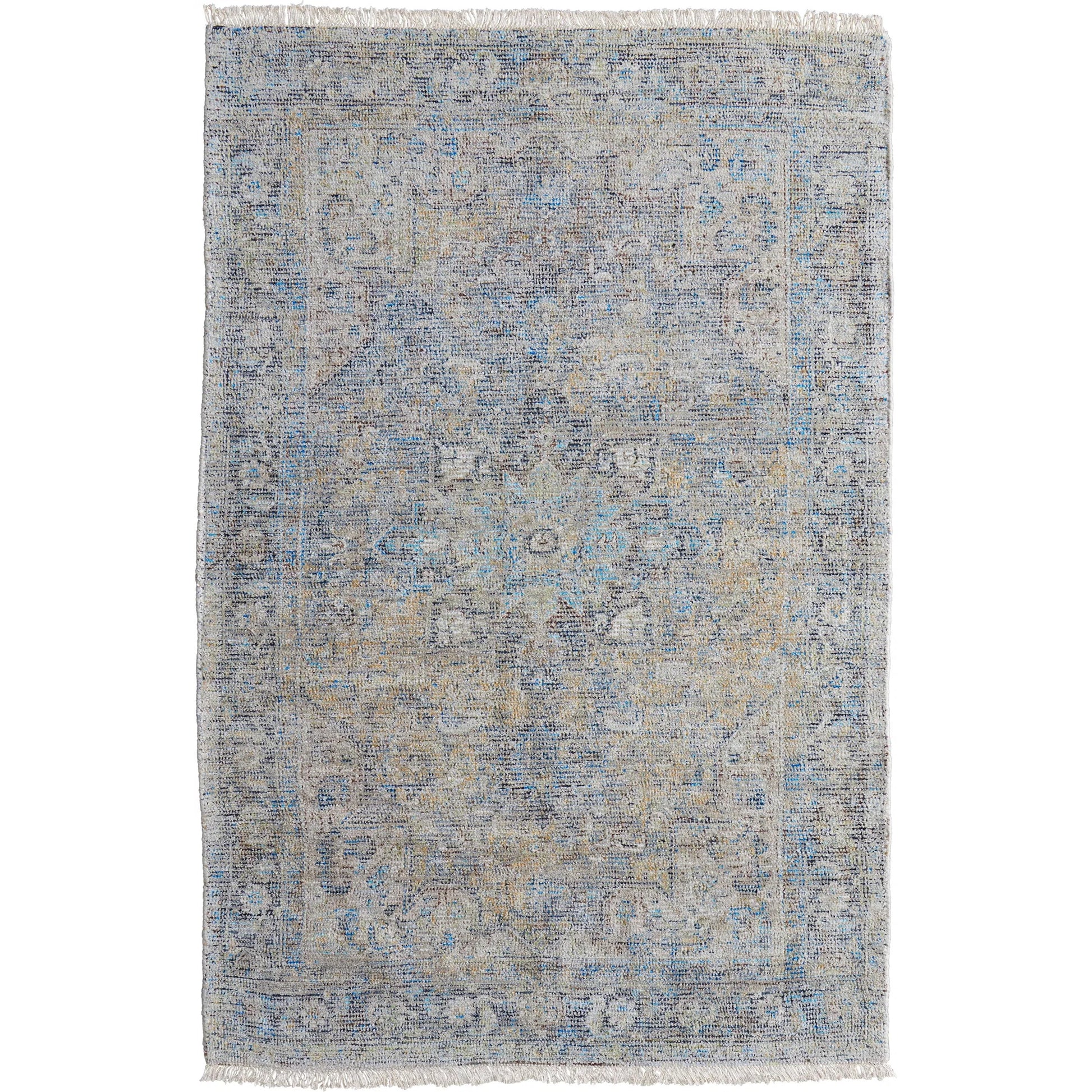 Caldwell Transitional Rug - 8802F by Feizy in blue, gray, tan. Made from wool, viscose in a unique style.