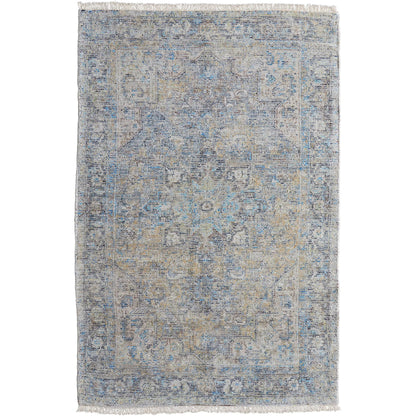 Caldwell Transitional Rug - 8802F by Feizy in blue, gray, tan. Made from wool, viscose in a unique style.