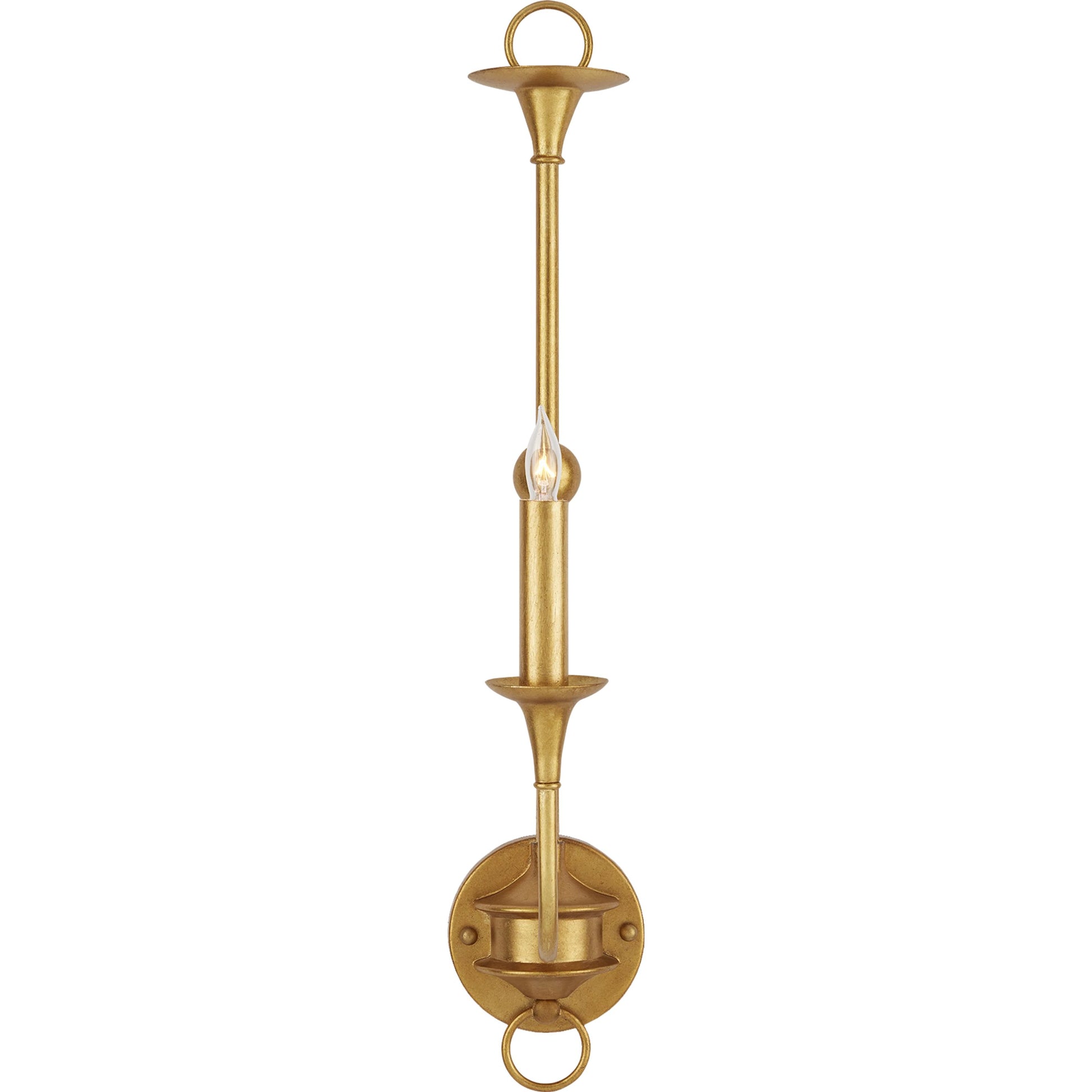 Nottaway Single Wall Sconce by Currey and Company. Made from wrought iron in a traditional style.