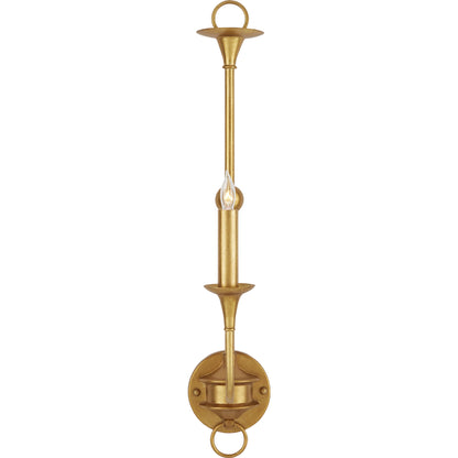 Nottaway Single Wall Sconce by Currey and Company. Made from wrought iron in a traditional style.