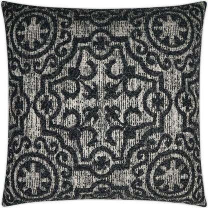Linz Pillow by DV Kap Home in black, grey. Made from 75% acrylic, 10% polyester, 10% cotton, 5% linen in a modern style.