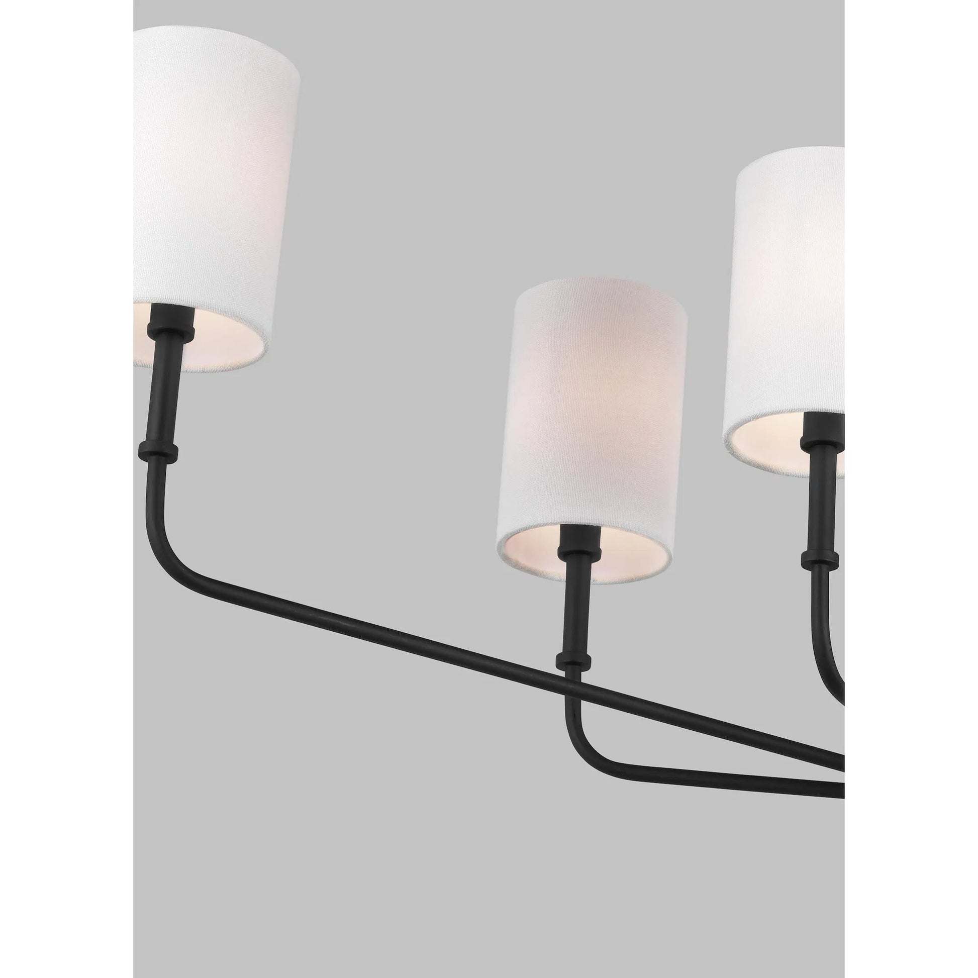 Foxdale Six Light Linear Chandelier by Visual Comfort & Co.. Made from steel in a modern style.