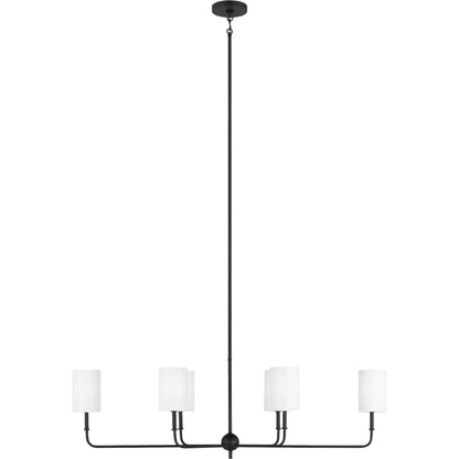 Foxdale Six Light Linear Chandelier by Visual Comfort & Co.. Made from steel in a modern style.