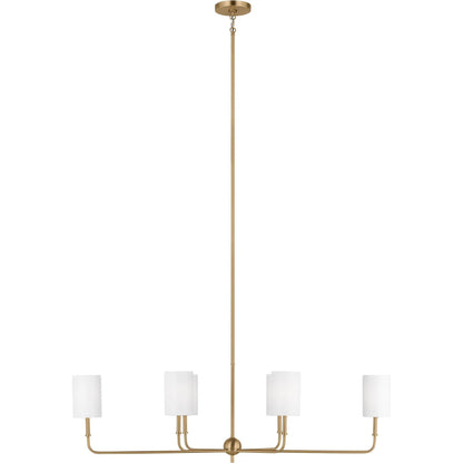 Foxdale Six Light Linear Chandelier by Visual Comfort & Co.. Made from steel in a modern style.