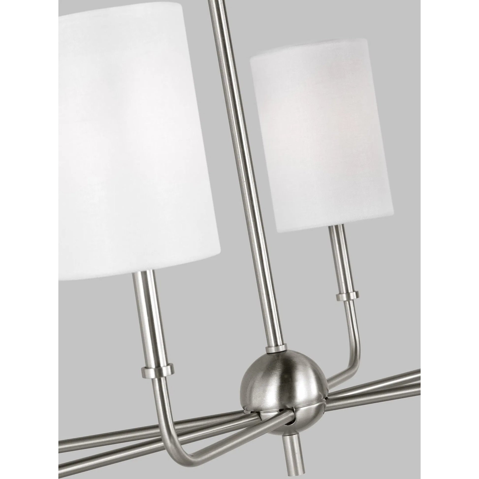 Foxdale Six Light Linear Chandelier by Visual Comfort & Co.. Made from steel in a modern style.