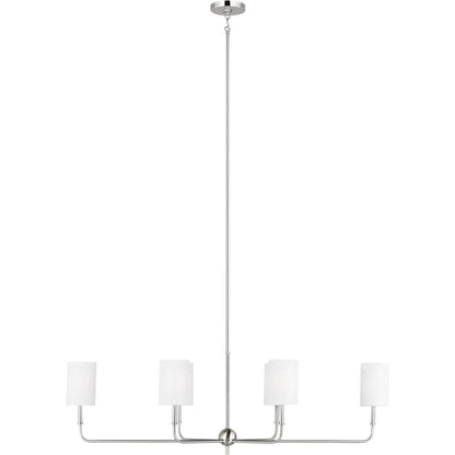 Foxdale Six Light Linear Chandelier by Visual Comfort & Co.. Made from steel in a modern style.
