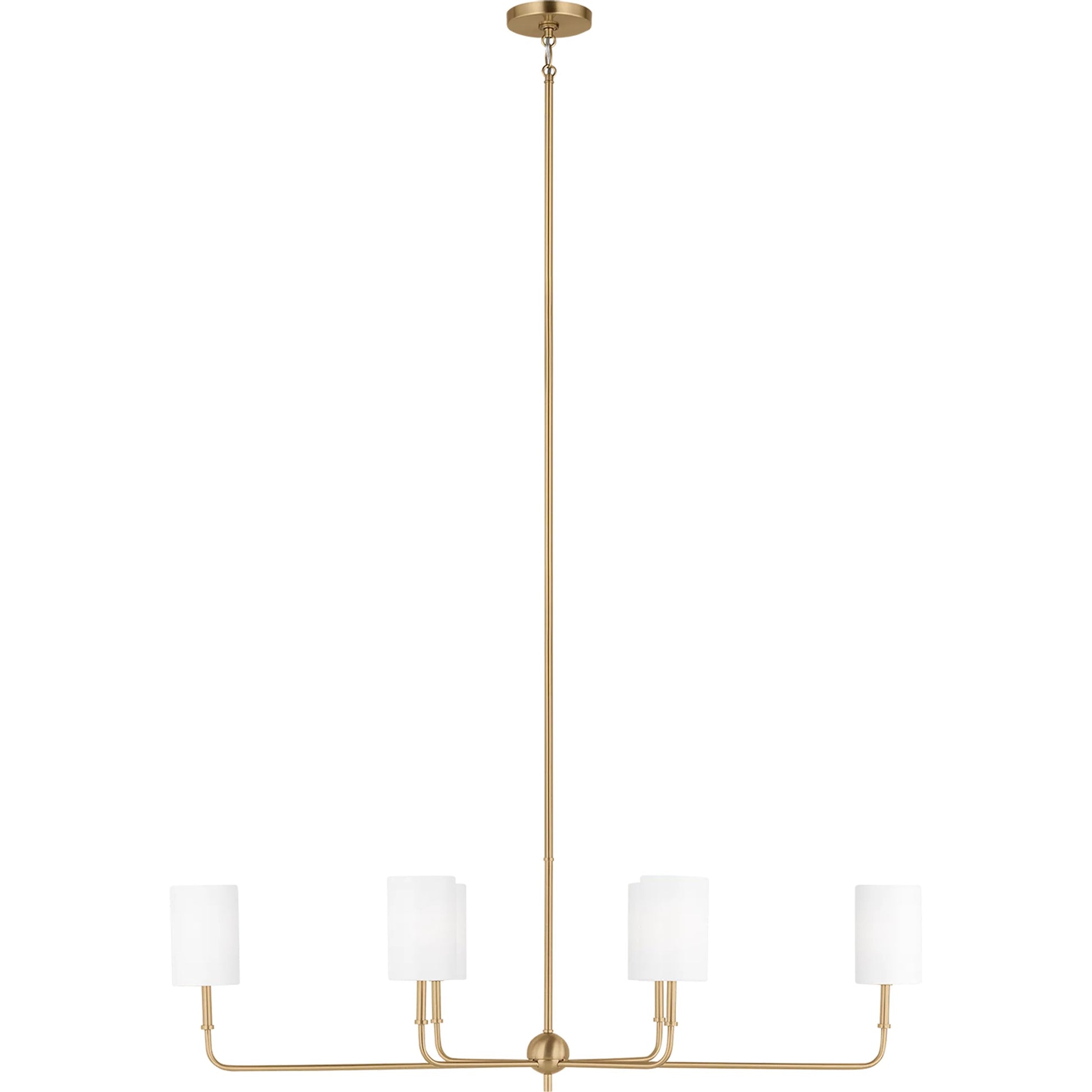Foxdale Six Light Linear Chandelier by Visual Comfort & Co.. Made from steel in a modern style.