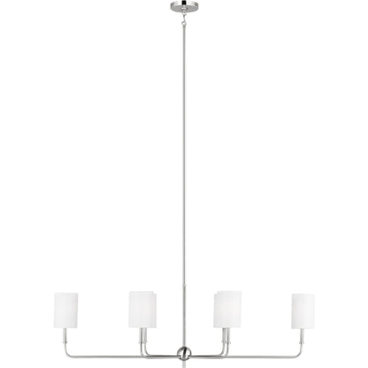 Foxdale Six Light Linear Chandelier by Visual Comfort & Co.. Made from steel in a modern style.