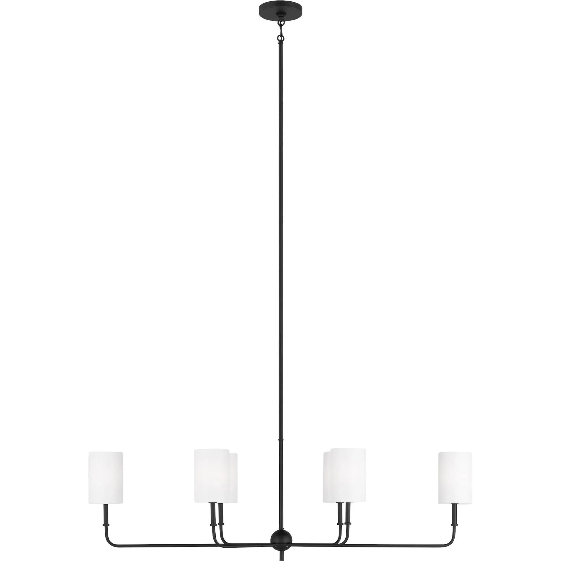 Foxdale Six Light Linear Chandelier by Visual Comfort & Co.. Made from steel in a modern style.