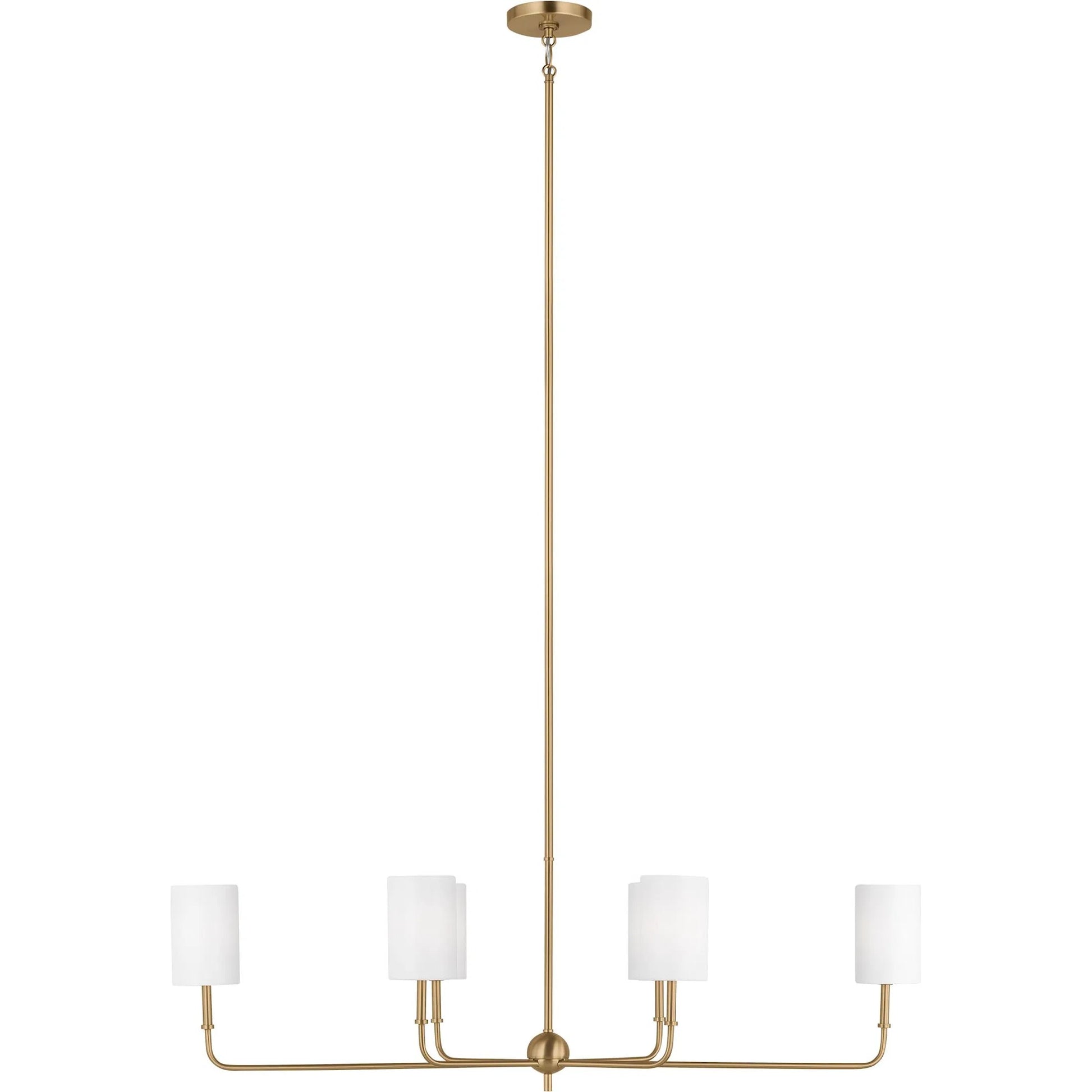 Foxdale Six Light Linear Chandelier by Visual Comfort & Co.. Made from steel in a modern style.