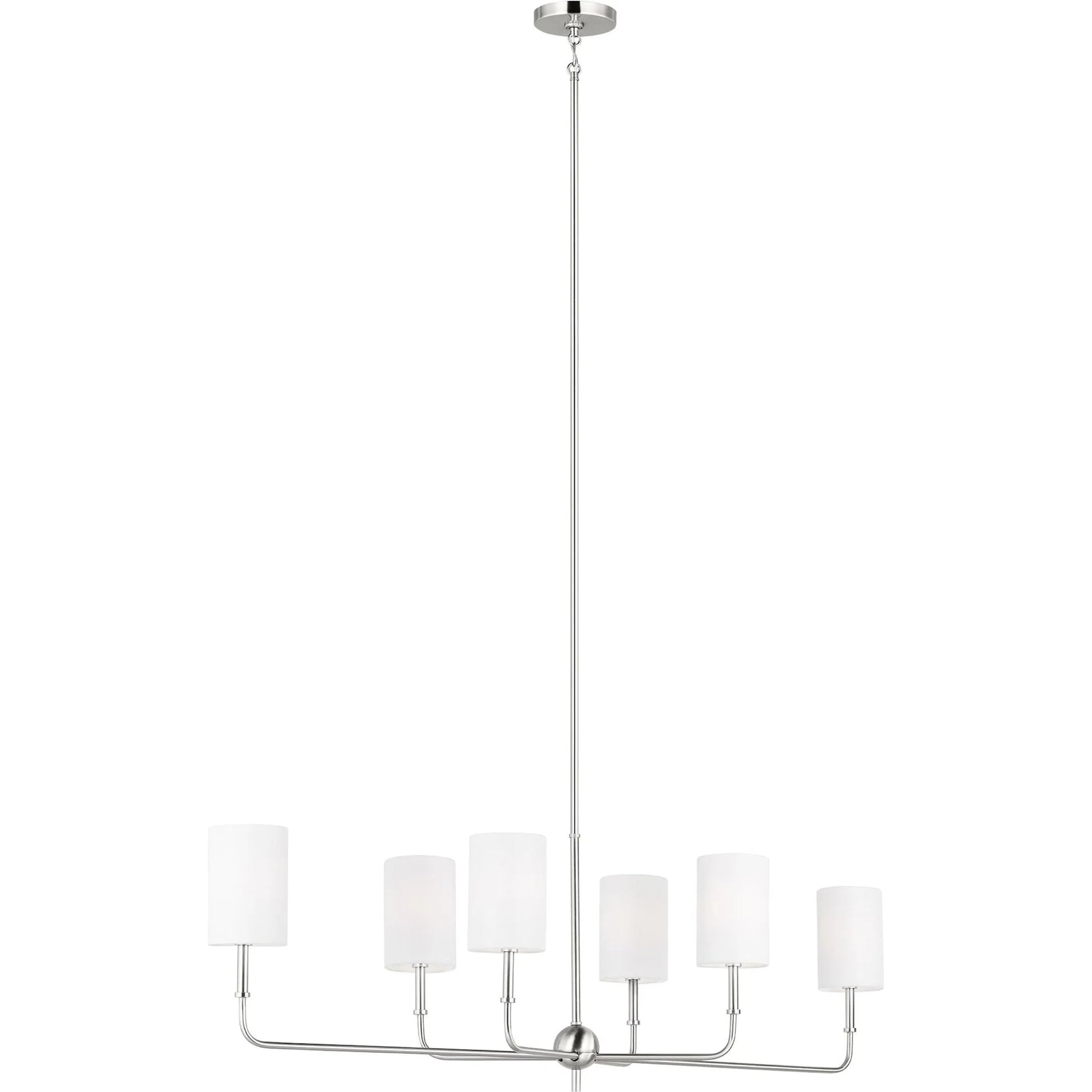 Foxdale Six Light Linear Chandelier by Visual Comfort & Co.. Made from steel in a modern style.