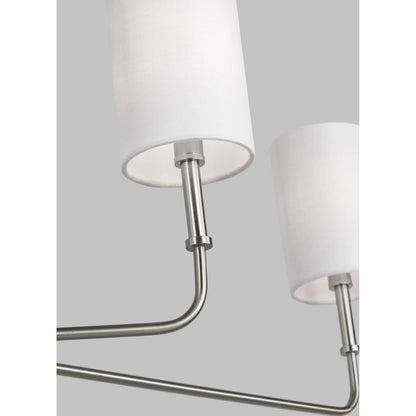 Foxdale Six Light Linear Chandelier by Visual Comfort & Co.. Made from steel in a modern style.
