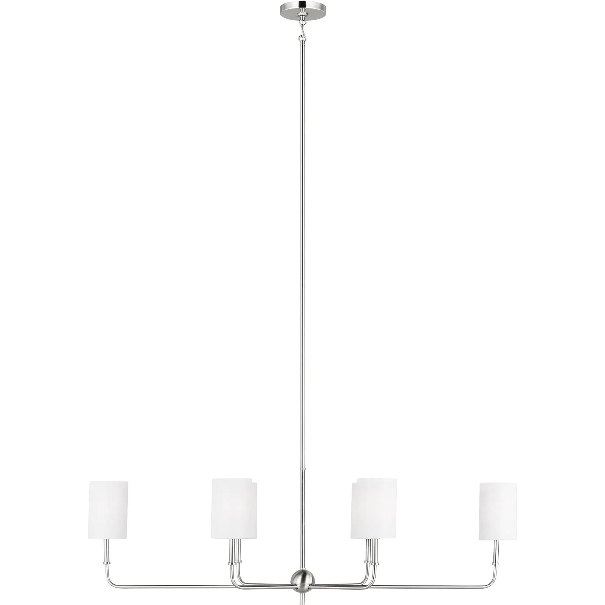 Foxdale Six Light Linear Chandelier by Visual Comfort & Co.. Made from steel in a modern style.