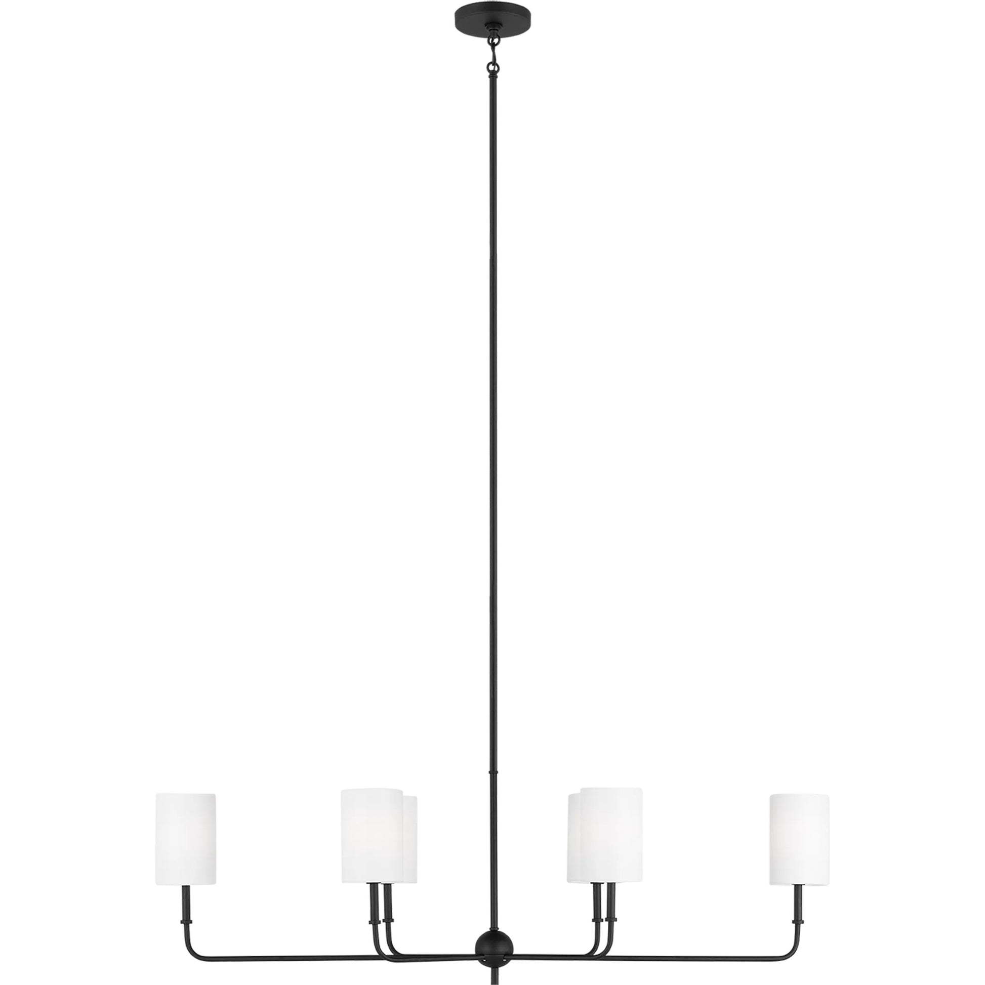 Foxdale Six Light Linear Chandelier by Visual Comfort & Co.. Made from steel in a modern style.