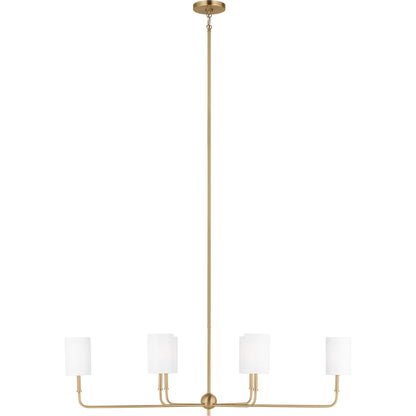 Foxdale Six Light Linear Chandelier by Visual Comfort & Co.. Made from steel in a modern style.