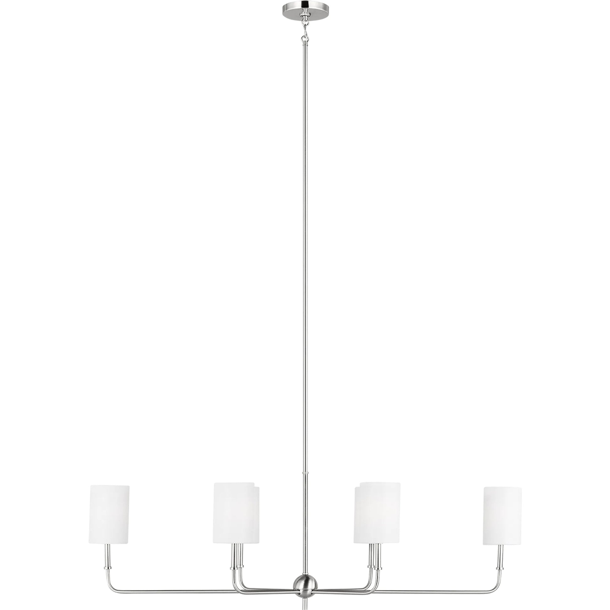 Foxdale Six Light Linear Chandelier by Visual Comfort & Co.. Made from steel in a modern style.