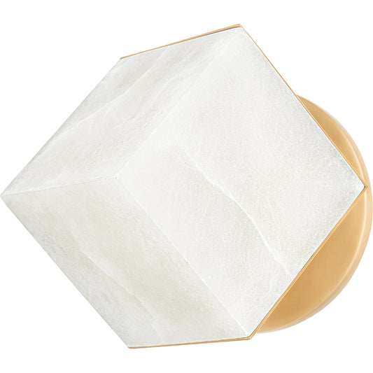 San Juan 1 Light Sconce by Corbett in vintage brass. Made from brass in a modern style.