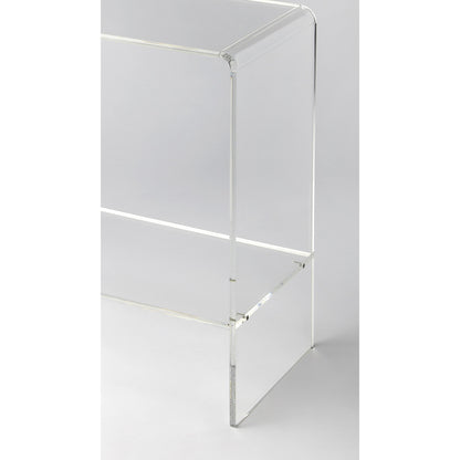 Crystal Clear Acrylic Console Table by Butler Specialty Company in clear and clear acrylic. Made from acrylic clear t13 mm in a modern style.