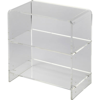 Crystal Clear Acrylic Bookcase by Butler Specialty Company in clear and clear acrylic. Made from acrylic clear t13 mm in a modern style.