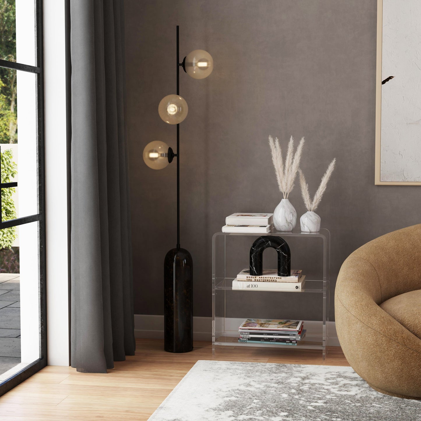 006 O-BUTLER-3611335 | Lifestyle | Crystal Clear Acrylic Bookcase by Butler Specialty Company in clear and clear acrylic. Made from acrylic clear t13 mm in a modern style.