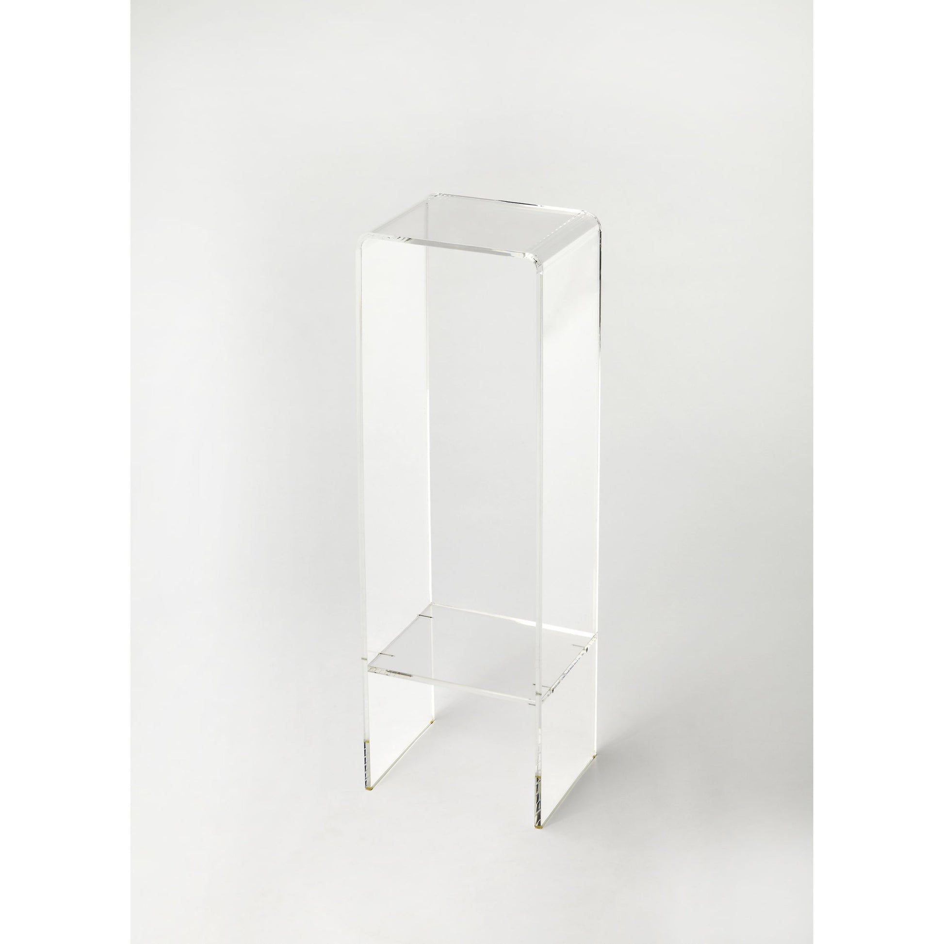 Crystal Clear Acrylic Plant Stand by Butler Specialty Company in clear and clear acrylic. Made from acrylic (10 mm thick) in a modern style.