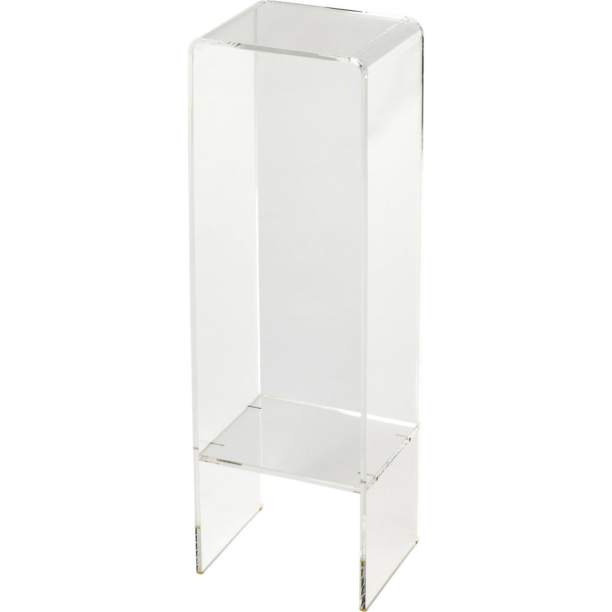 Crystal Clear Acrylic Plant Stand by Butler Specialty Company in clear and clear acrylic. Made from acrylic (10 mm thick) in a modern style.