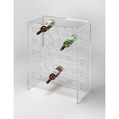 Crystal Clear Acrylic Wine Rack by Butler Specialty Company in clear and clear acrylic. Made from acrylic clear 13, 8 mm in a modern style.