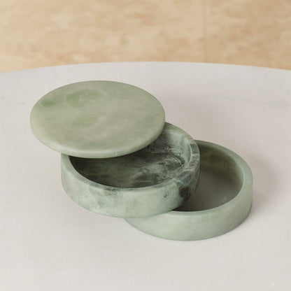 Alabaster Swivel Box by Global Views. Made from alabaster in a transitional style.